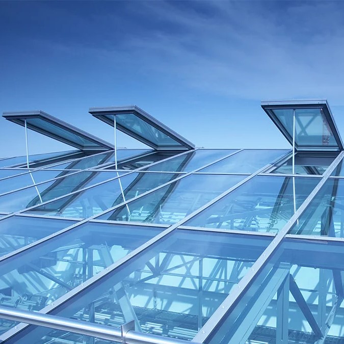 Glass clear translucent roofing